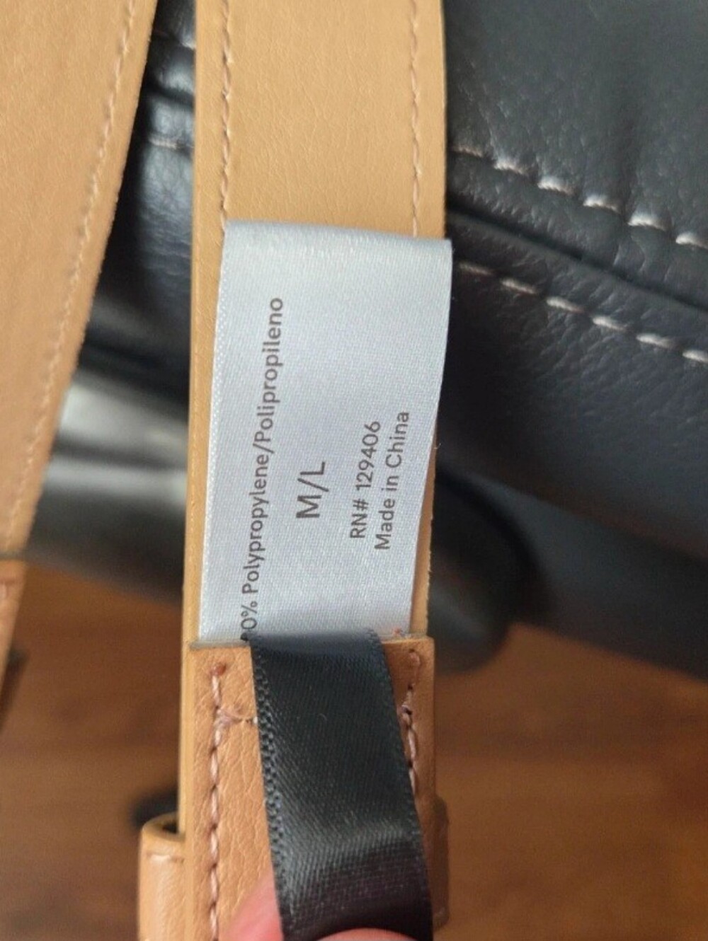 Fringe Double Buckle Wrap Belt in Tan By Venus - Picture 5 of 9